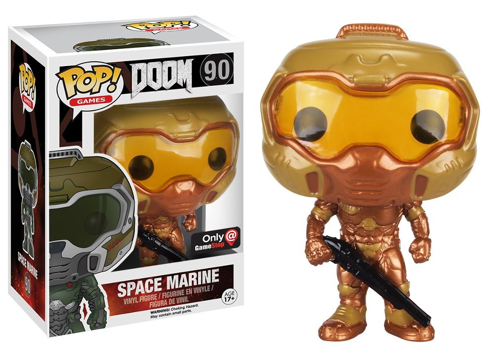 Funko Pop! Games DOOM Gold Space Marine #90 (Exclusive)