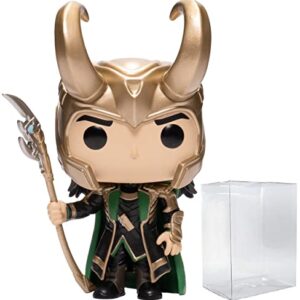 POP Marvel: Loki with Scepter (Glow in The Dark) Entertainment Earth Exclusive Funko Vinyl Figure (Bundled with Compatible Box Protector Case) Multicolored 3.75 inches