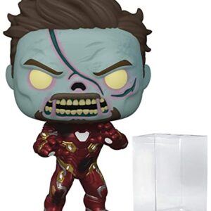 Funko Marvel: What If? - Zombie Iron Man [Tony Stark] Pop! Vinyl Figure (Bundled with Compatible Pop Box Protector Case)