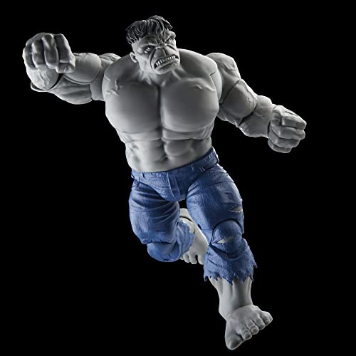 Marvel Legends Series Gray Hulk and Dr. Bruce Banner, Avengers 60th Anniversary Collectible 6 Inch Action Figures, 6 Accessories