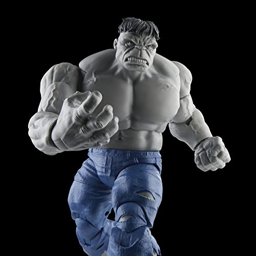 Marvel Legends Series Gray Hulk and Dr. Bruce Banner, Avengers 60th Anniversary Collectible 6 Inch Action Figures, 6 Accessories