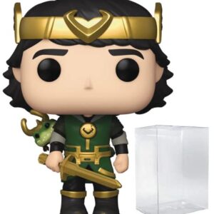 POP Marvel: Loki - Kid Loki with Alligator Loki Pop! Vinyl Figure (Bundled with Compatible Pop Box Protector Case), Multicolored, 3.75 inches