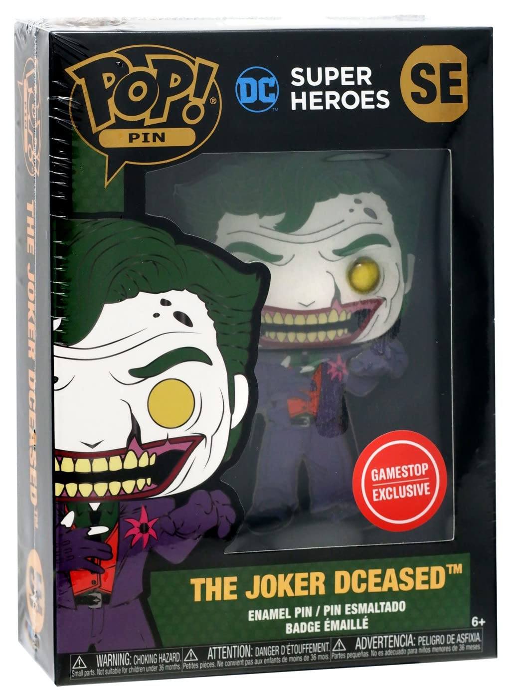 Funko Pop Pin Dceased The Joker (Non-Bloody) GameStop Exclusive