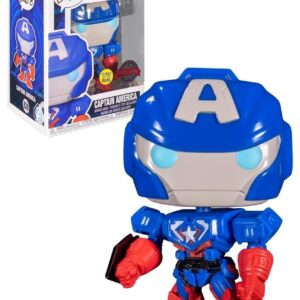 Funko Pop Marvel Avengers Mech Strike #829 - Captain America Glow in The Dark - Exclusive Special Edition Marvel Pop!