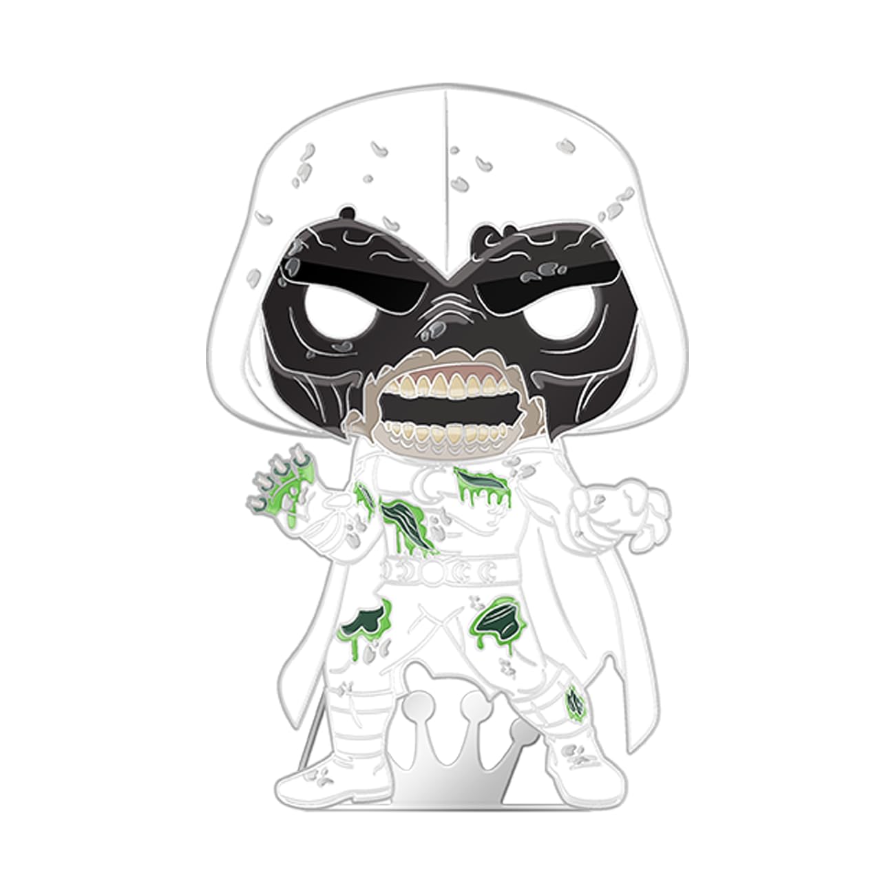 Funko Pop! Pin: Marvel Zombies: Zombie Moon Knight Glow in The Dark