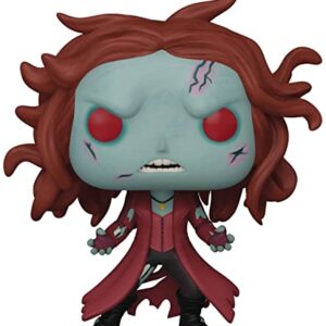 POP Marvel: What If? - Zombie Scarlet Witch Funko Pop! Vinyl Figure (Bundled with Compatible Pop Box Protector Case), Multicolored, 3.75 inches