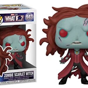 POP Marvel: What If? - Zombie Scarlet Witch Funko Pop! Vinyl Figure (Bundled with Compatible Pop Box Protector Case), Multicolored, 3.75 inches