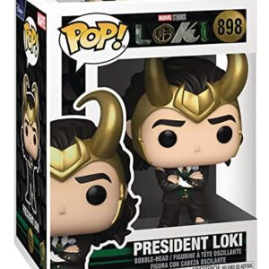 Funko Marvel: Loki - President Loki Pop! Vinyl Figure (Bundled with Compatible Pop Box Protector Case)