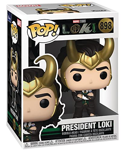 Funko Marvel: Loki - President Loki Pop! Vinyl Figure (Bundled with Compatible Pop Box Protector Case)