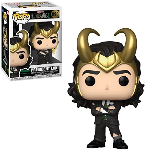 Funko Marvel: Loki - President Loki Pop! Vinyl Figure (Bundled with Compatible Pop Box Protector Case)