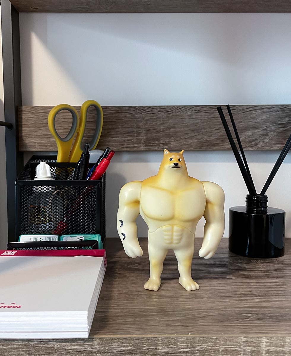 You Tooz Swole Doge 5' Tan Vinyl Figurine - Meme Collection