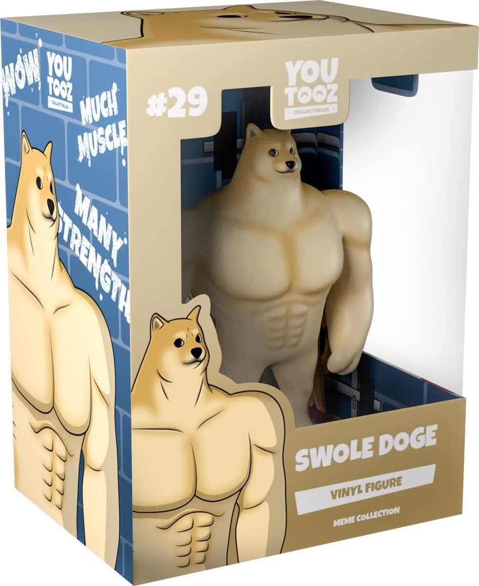 You Tooz Swole Doge 5' Tan Vinyl Figurine - Meme Collection