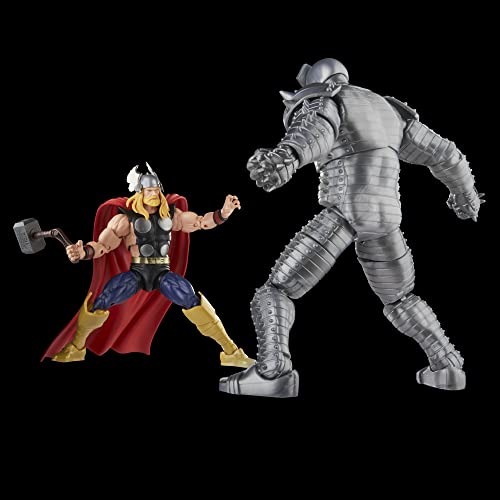 Marvel Legends Series Thor vs Destroyer, Avengers 60th Anniversary Collectible 6-Inch Action Figures, 5 Accessories