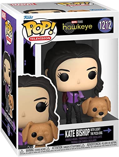 POP Marvel: Hawkeye - Kate Bishop with Lucky The Pizza Dog Funko Vinyl Figure (Bundled with Compatible Box Protector Case)