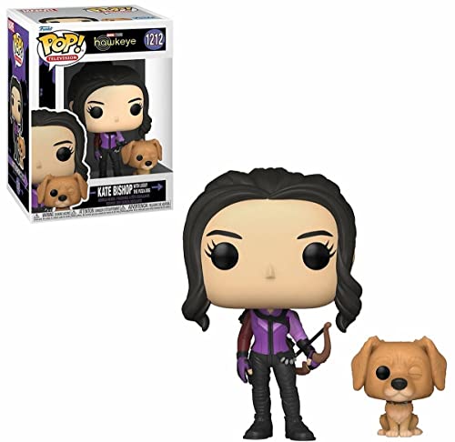 POP Marvel: Hawkeye - Kate Bishop with Lucky The Pizza Dog Funko Vinyl Figure (Bundled with Compatible Box Protector Case)