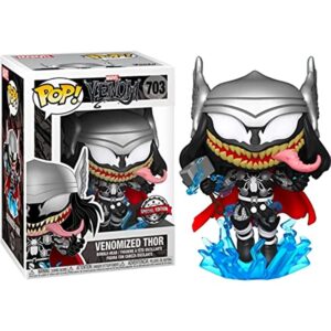 funko pop! marvel: venomized thor #703 exclusive with chalice collectibles pop protector case