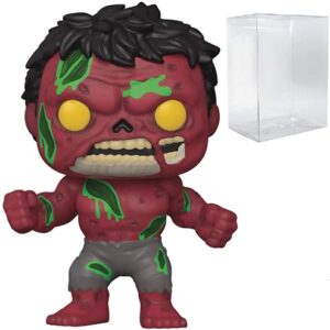 POP Marvel Zombies Zombie Red Hulk Funko Pop Vinyl Figure Bundled with Compatible Pop Box Protector Case Multicolored 3.75 inches