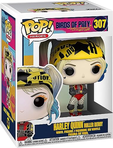 POP Birds of Prey - Harley Quinn Roller Derby Funko Vinyl Figure (Bundled with Compatible Box Protector Case), Multicolored, 3.75 inches