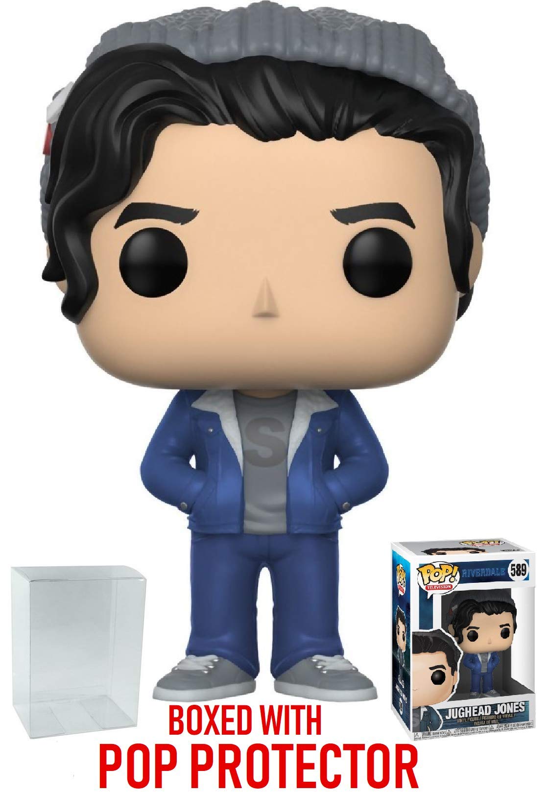 POP Riverdale - Jughead Jones Funko ! Vinyl Figure (Bundled with Compatible Box Protector Case), 3.75 inches, Multicolored