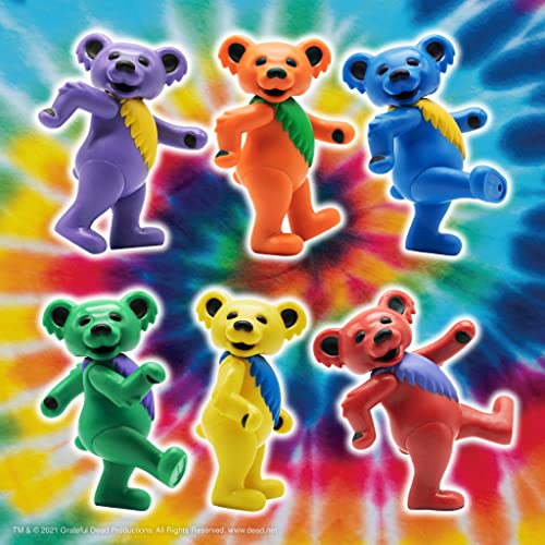 Super7 Grateful Dead Dancing Bear - 3.75" Grateful Dead Action Figure with Peg Stand Accessory Classic Music Collectibles and Retro Toys