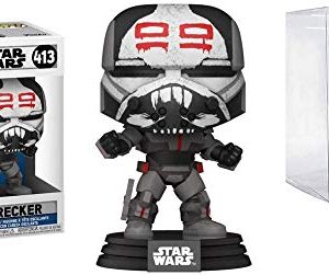 POP Star Wars: Clone Wars - Wrecker Funko Vinyl Figure (Bundled with Compatible Box Protector Case), Multicolor, 3.75 inches