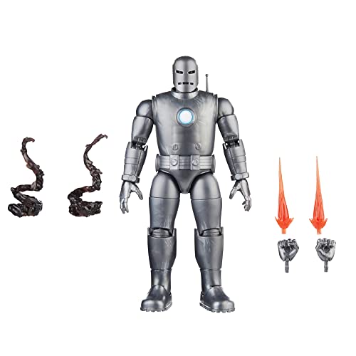 Marvel Legends Series Iron Man (Model 01) Avengers 60th Anniversary Collectible 6-Inch Action Figure, 6 Accessories