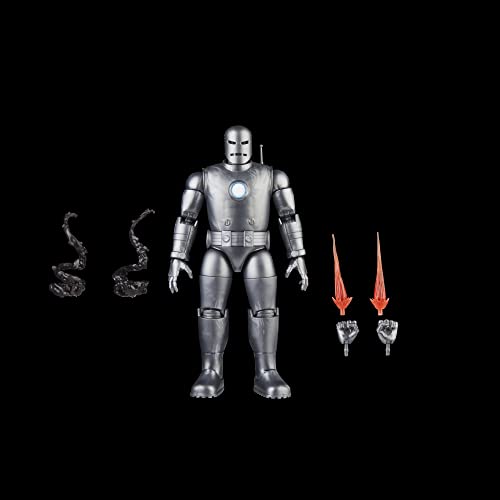 Marvel Legends Series Iron Man (Model 01) Avengers 60th Anniversary Collectible 6-Inch Action Figure, 6 Accessories