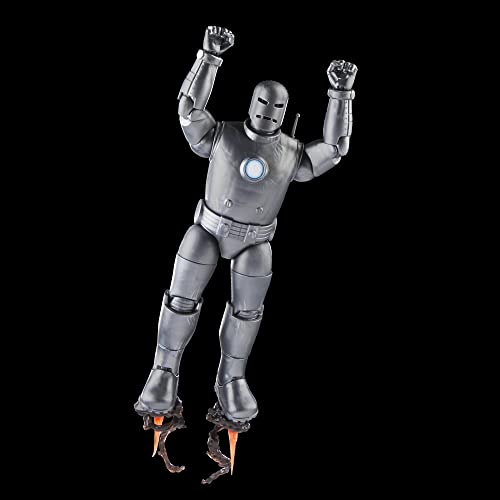 Marvel Legends Series Iron Man (Model 01) Avengers 60th Anniversary Collectible 6-Inch Action Figure, 6 Accessories