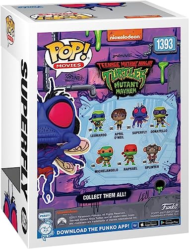 POP Teenage Mutant Ninja Turtles: Mutant Mayhem - Superfly Funko Vinyl Figure (Bundled with Compatible Box Protector Case), Multicolor, 3.75 inches