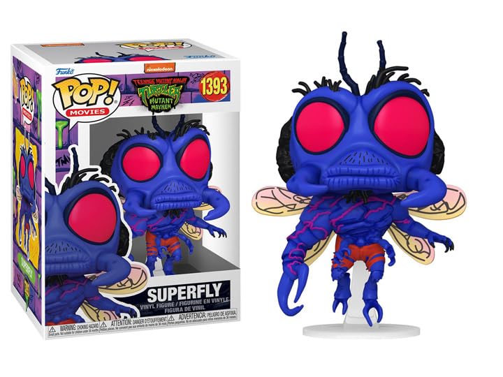 POP Teenage Mutant Ninja Turtles: Mutant Mayhem - Superfly Funko Vinyl Figure (Bundled with Compatible Box Protector Case), Multicolor, 3.75 inches