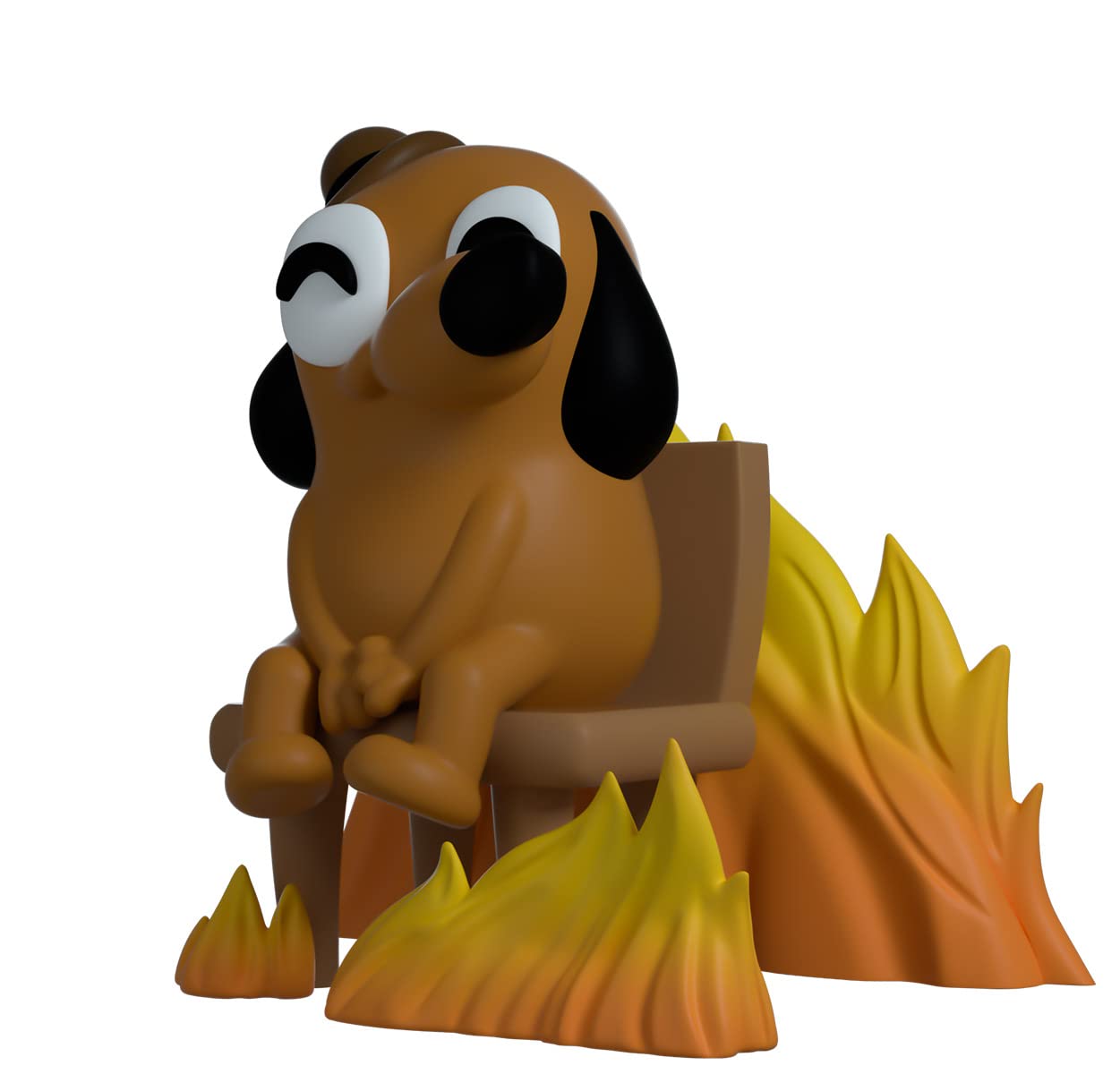 Youtooz This is Fine Dog, 3.7" Vinyl Figure of This is Fine Meme Dog Based on Funny Internet Meme This is Fine - Youtooz Meme Collection