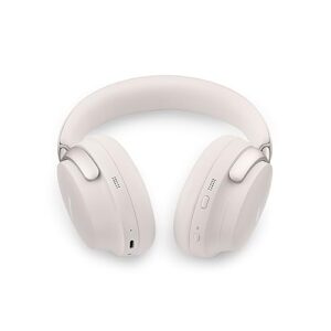 Bose QuietComfort Ultra Wireless Noise Cancelling Headphones with Spatial Audio, Over-the-Ear Headphones with Mic, Up to 24 Hours of Battery Life, White Smoke