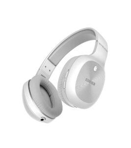 edifier w800bt plus wireless headphones over-ear headset - qualcomm® aptx - bluetooth v5.1 - cvc™ 8.0 call noise cancelling - 55h playtime - built-in microphone - physical button white