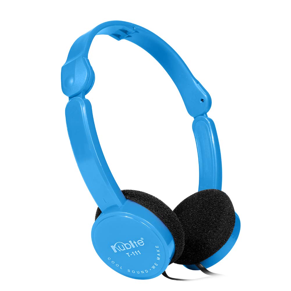 LUYANhapy9 Wired Headset Retractable Foldable Over-Ear Headphone Headset with Mic Stereo Bass for Kids Lake Blue