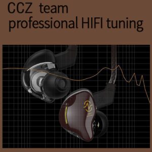 CCZ in Ear Monitor Wired Earbud in Ear Headphones,1DD HiFi Bass Immersive Sound Earphones, for Drummer Musicians Singer Stage Earbuds, Patented Ear Tips Headset, Coffee Bean(Brown No Mic)