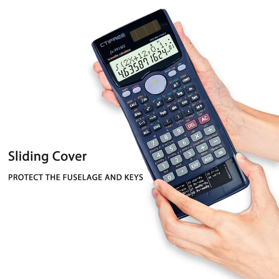 CTIFREE Scientific Calculator FX-991MS College Middle School Mathematics 401 Function Calculadora Cientifica Dual Power Scientific Calculator