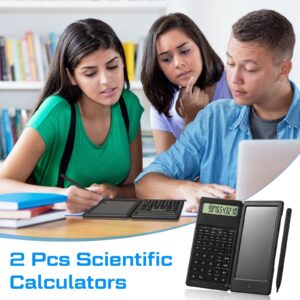2 Pcs Scientific Calculators with Erasable Writing Tablet 10 Digits Office Desk Calculators Engineering Calculator Function Calculator Desk Math Calculator for Students Teacher Business
