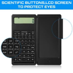 2 Pcs Scientific Calculators with Erasable Writing Tablet 10 Digits Office Desk Calculators Engineering Calculator Function Calculator Desk Math Calculator for Students Teacher Business