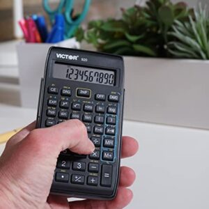 Victor 920 Compact Scientific Calculator with Hinged Case, 10-Digit LCD