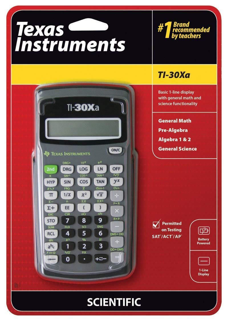 TI-30Xa Scientific Calculator, 10-Digit LCD, Sold as 2 Each