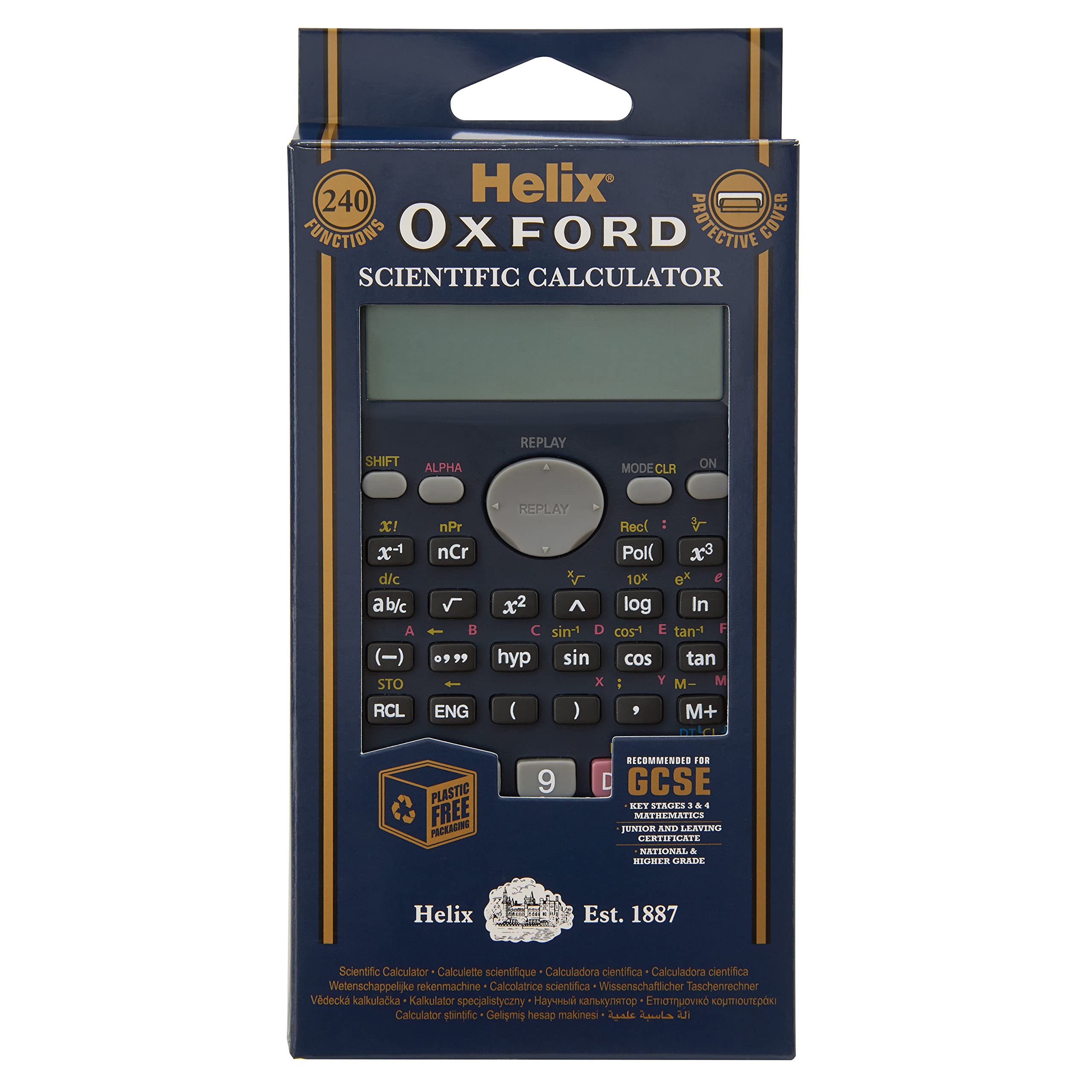 Helix RC2072 Oxford Scientific Calculator,Black,22 x 14 x 2.2 cm