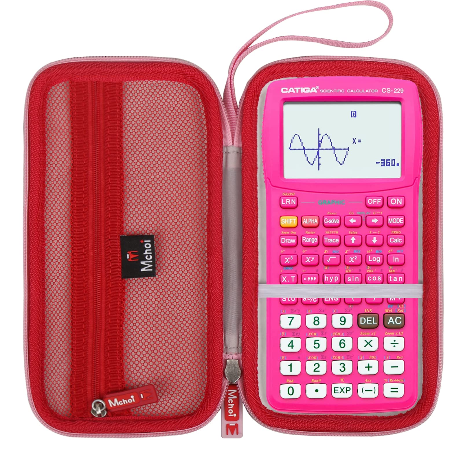 Mchoi Hard Portable Case Compatible with CATIGA Scientific Graphic Calculator CS121, Shockproof Waterproof Scientific Calculators Protective Case, Case Only