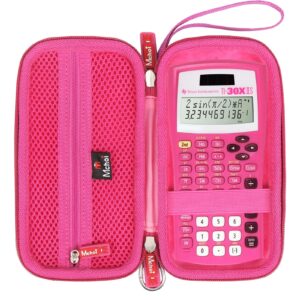 Mchoi Shockproof Carrying Case Suitable for Instruments TI-30XIIS Scientific Calculator, Shockproof Waterproof Pink Protective Case, Case Only