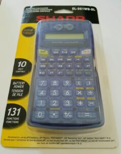 sharp el-501w blue scientific calculator