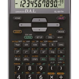 Sharp EL-531TH Scientific Calculator with D.A.L. Input Battery Operated Silver grey