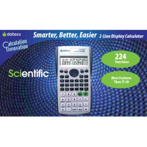 Datexx DS-7002 Two Line Scientific Calculator, 200 functions for Scientific and Algebraic Calculation