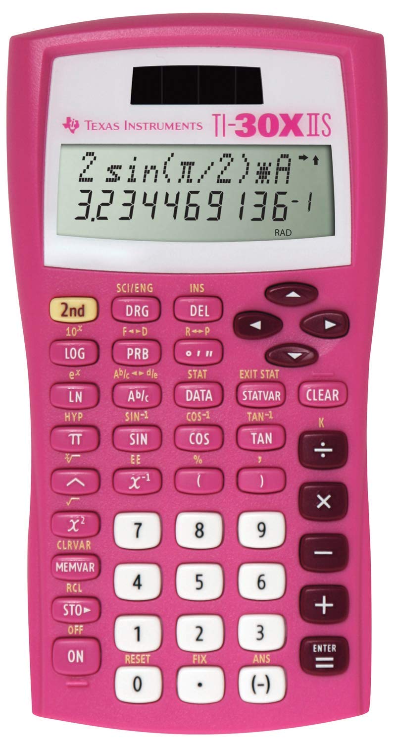 Texas Instruments TI-30X IIS Scientific Calculator – Pretty Pink (Renewed)