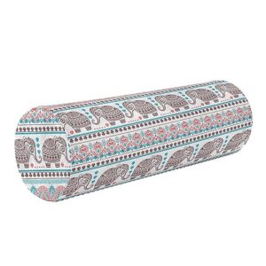 Vnurnrn Elephant Mandala Neck Support Pillow Round Neck Roll Bolster Cylinder Pillow Cervical Pillows Round Neck Pillow for Leg Knee Back Head Support for Camp Work Women Men Traveling