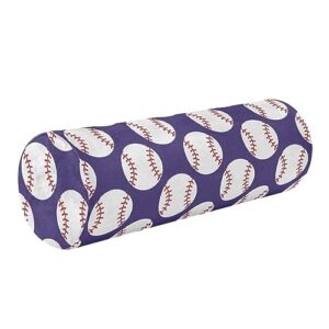 Vnurnrn Sports Baseball Neck Support Pillow Round Neck Roll Bolster Cylinder Pillow Cervical Pillows Back Pillow for Leg Knee Back Head Support for Gifts Camp Study Work