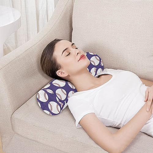 Vnurnrn Sports Baseball Neck Support Pillow Round Neck Roll Bolster Cylinder Pillow Cervical Pillows Back Pillow for Leg Knee Back Head Support for Gifts Camp Study Work